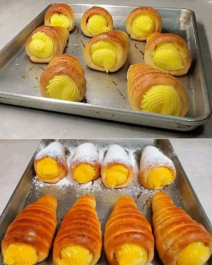 Cones recheados de massa folhada crocante e saborosa