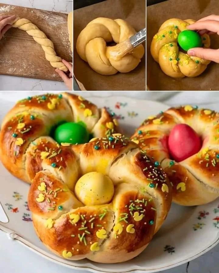 Delicioso Pão de Páscoa Italiano com frutas secas e nozes